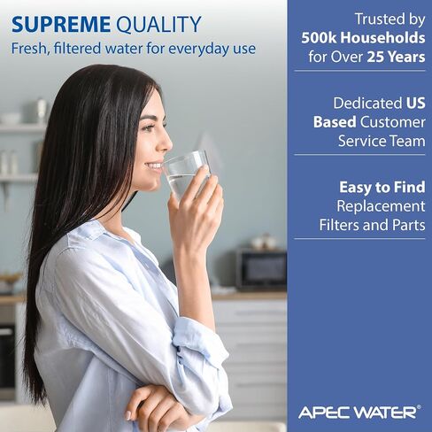 APEC 10" US Made High Purity Ph+ Calcium Carbonate Alkaline Filter with ¼" Quick Connect For Reverse Osmosis Water Filter System (For Standard System, Replacement Filter Only FI-PHPLUS-QC) in Kuwait