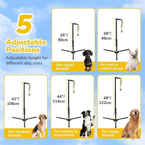 CATISM Tether Tug Dog Toy, Heavy Duty 35-48 in Spring Pole with Stakes in Kuwait