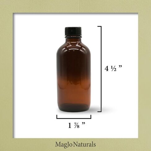 Boston Round Glass Bottles with cap (4 Ounce Amber 12 Pack) in Saudi Arabia