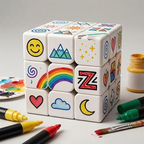3x3 White Speed Cube DIY 3x3 Blank Magic Cube in Saudi Arabia