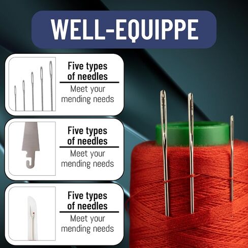 Big Eye Steel Sewingneedles Kit, 34-Piece Stainless Steelneedle Set for Hand Sewing, Beginner-Friendly Steelneedles with Storage Bottle, Ideal for Travel and Home Sewing Projects in Saudi Arabia