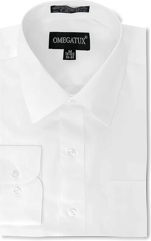 Mens Regular fit Solid Dress Shirts w/Convertible Cuffs in Kuwait