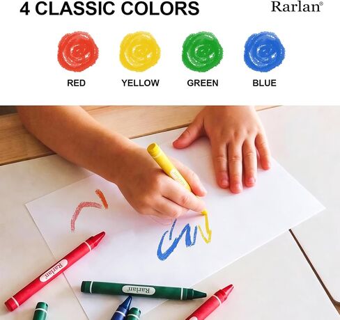Rarlan Crayons Bulk, 300 Individual Packs of 4 Colors, 1200 count for Kids in Saudi Arabia