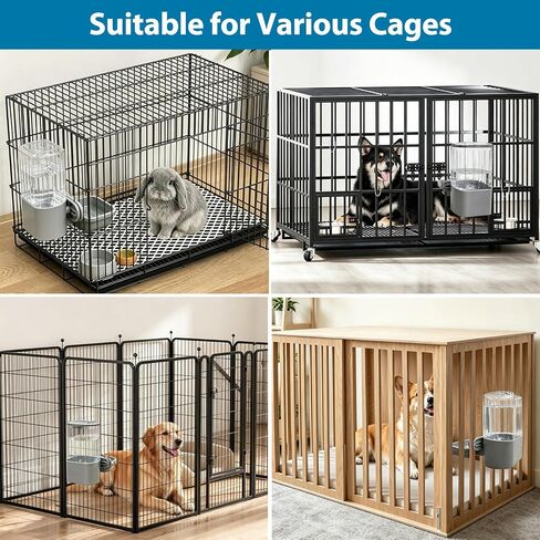 Lemtrflo 55oz Rabbit Water Dispenser, Dog Crate Cage Gravity Water Bottle in Kuwait