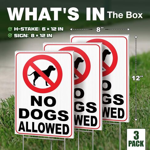 لافتة بعبارة No Dogs Allowed - No Dogs Allowed - No Dogs Sign - No Dogs Allowed - No Dogs You Dog - No Dogs On Lawn - لافتة للكلاب للسياج - لافتات للكلاب لديكور المنزل - كلاب اوف جراس in Kuwait