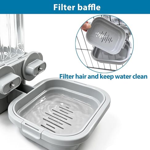 Lemtrflo 55oz Rabbit Water Dispenser, Dog Crate Cage Gravity Water Bottle in Kuwait