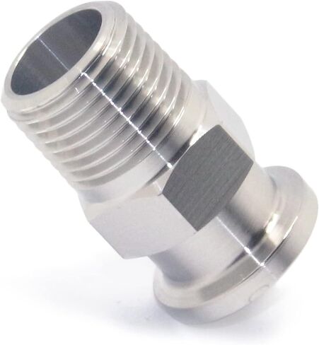 QiiMii 4" Tri Clamp Adapter to 4" MNPT Thread Ferrule Hexagonal Sanitary Pipe Fitting in Kuwait