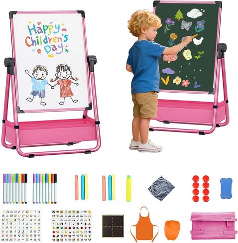 Art Easel for Kids, Adjustable Double Sided Toddler Easel Drawing Board in Kuwait