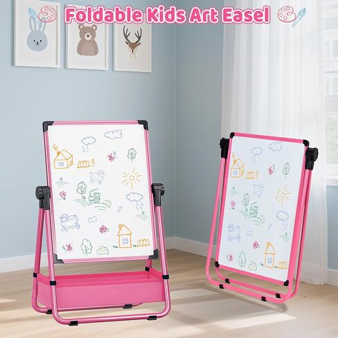 Art Easel for Kids, Adjustable Double Sided Toddler Easel Drawing Board in Kuwait