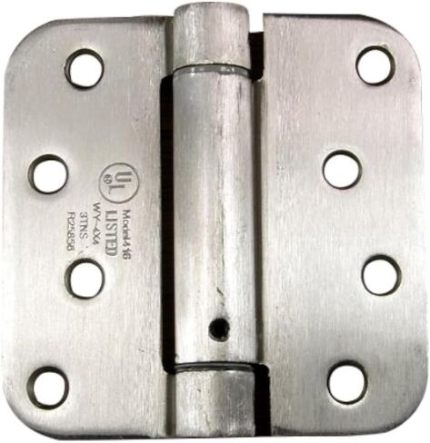Hinge Outlet Adjustable Spring Hinges, 4 Inch with 5/8 Inch Radius in Satin Nickel, Self Closing Hinges, Door Closing Hinges, 2 Pack in Saudi Arabia