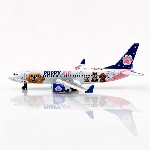 Dog Airplane Model, Puppy-Themed Passenger Aircraft with Paw Print Design, Die-cast Metal Planes Aircraft Suitable for Collection and Desktop Decor in Kuwait