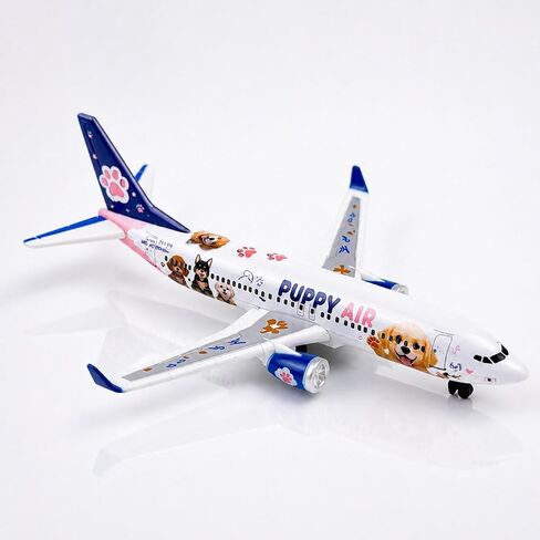Dog Airplane Model, Puppy-Themed Passenger Aircraft with Paw Print Design, Die-cast Metal Planes Aircraft Suitable for Collection and Desktop Decor in Kuwait