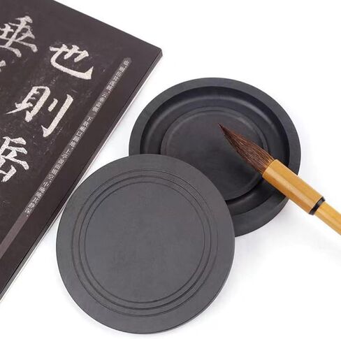 Natural Stone Inkstone with Lid for Chinese Calligraphy Ink Grinding in Kuwait
