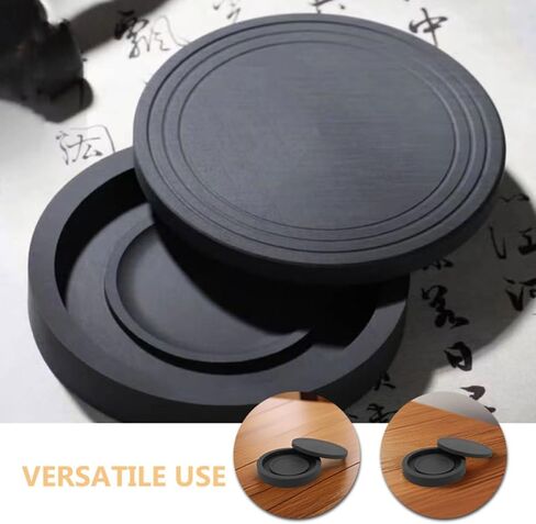 Natural Stone Inkstone with Lid for Chinese Calligraphy Ink Grinding in Kuwait