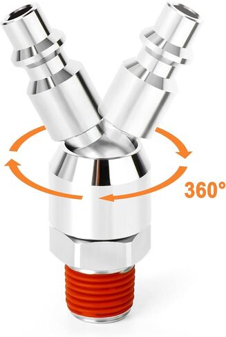 تركيبات خراطيم الهواء من GASHER، دوارة صناعية، 1/4 بوصة، توصيل سريع للهواء، مقابس ذكر وأنثى مع خيط NPT 1/4 بوصة. عبوة مكونة من 6 قطع in Kuwait