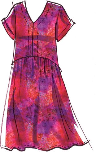 McCall's Easy to Make Misses' Sun Dresses Sewing Pattern Packet, Design Code M8281, Sizes XS-S-M-L-XL-XXL, Multicolor in Kuwait