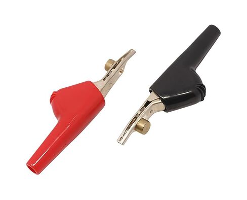 TestHelper TP330 مشبك التمساح من الأظافر والأنف بزاوية واحدة مسبار اختبار كبير زوج واحد أحمر/أسود in Kuwait