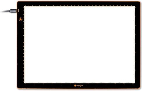 Wafer 2 Lightbox - A3 Light Pad for Tracing, Drawing, Sketching & Painting - Dimmable with Adjustable Brightness - Tracing Lightbox for Artists White/Gray in Kuwait