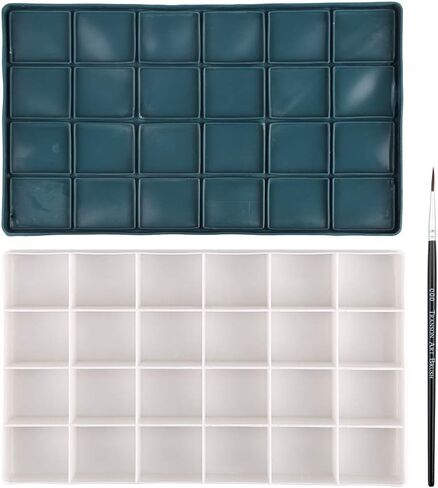 Transon Artist Paint Saver Palette 24 Wells with 1 Fine Paintbrush in Kuwait
