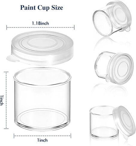 24 Pack Empty Paint Pots with Lids, Paint Pots DIY Craft Storage Containers in Kuwait