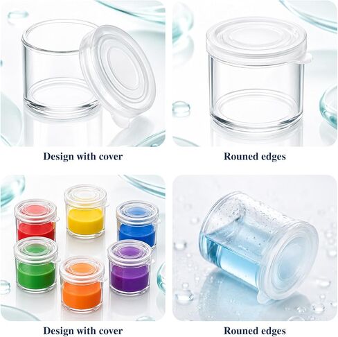 24 Pack Empty Paint Pots with Lids, Paint Pots DIY Craft Storage Containers in Kuwait