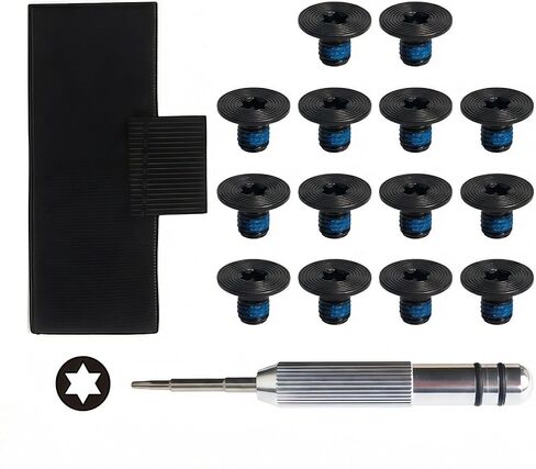 Minimalist Wallet Repair Kit Compatible with Ridge Wallets, 16 Pcs Replacement Parts Include T-Shaped Elastic Band, 14 Screws and Screwdriver for Men's Metal RFID Front Pocket Card Holder in Kuwait