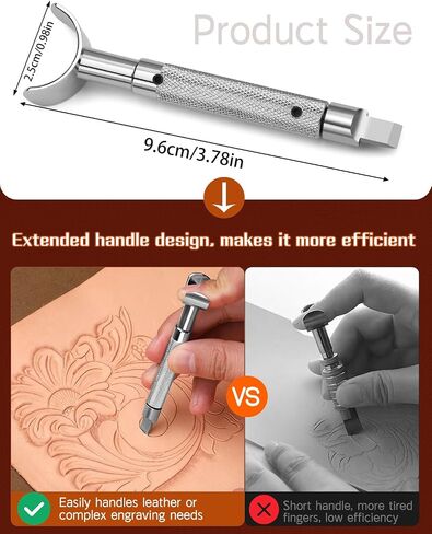 Leather Swivel Knife, Leather Engraving Knife with Extended Handle in Kuwait