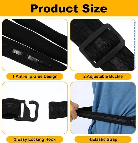 2 Pcs Shirt Stays, Shirt Stay Belt, Adjustable in Saudi Arabia