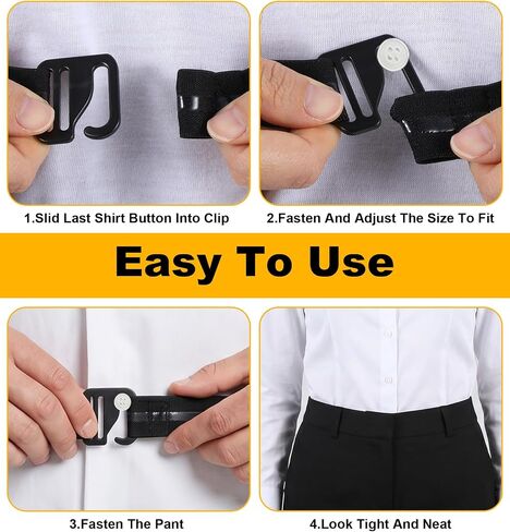 2 Pcs Shirt Stays, Shirt Stay Belt, Adjustable in Saudi Arabia