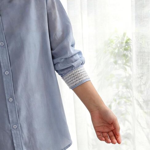 Women Lace Shirt Sleeve Holders, Stretchy Comfortable Armbands, Long Sleeve Fixing Garters, Black and White, 8 Pairs in Saudi Arabia