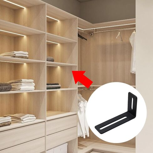 Movable Brackets Stainless Steel L-Type Right Angle 3.15"*0.74"*0.11"(L*W*T) 8-Pack Hardware Brackets with Mounting Screws for Shelf,Sofa,Cabinet,Door in Saudi Arabia