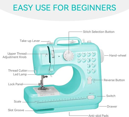 Sewing Machine for Beginners with Extension Table, Mini Sewing Machine Kit in Saudi Arabia