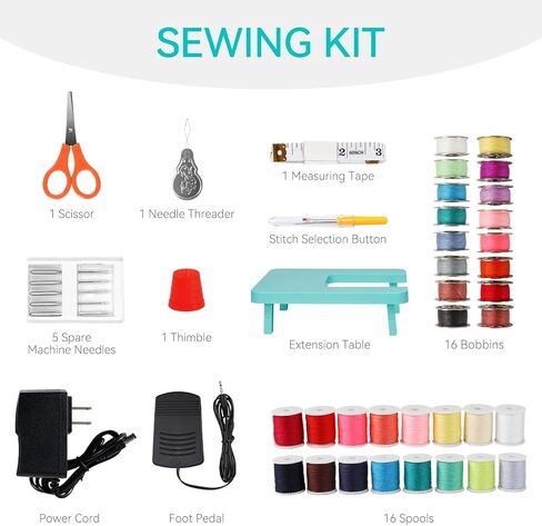 Sewing Machine for Beginners with Extension Table, Mini Sewing Machine Kit in Saudi Arabia