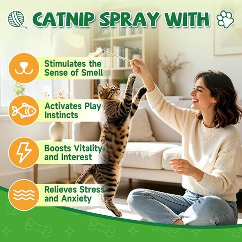 Catnip Spray for Cats - Enhance Playtime & Relaxation, Chasing, Toys, 60ML in Saudi Arabia