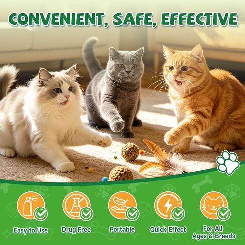 Catnip Spray for Cats - Enhance Playtime & Relaxation, Chasing, Toys, 60ML in Saudi Arabia