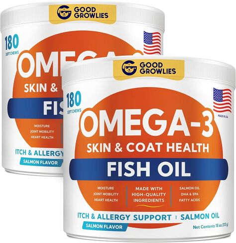 Omega 3 Fish Oil for Dogs - Skin & Coat Support, Itch & Allergy Relief in Kuwait