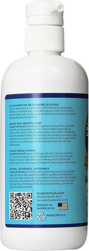 Grizzly Pollock Oil Dog Food Supplement, 16 Ounce in Saudi Arabia