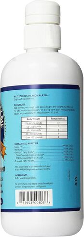 Grizzly Pollock Oil Dog Food Supplement, 16 Ounce in Saudi Arabia