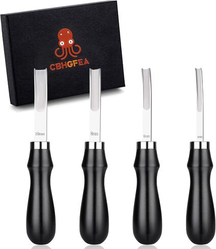 CBHGFEA 4 Size Leather Edge Skiving Bevelers Tool Set (4mm 6mm 8mm 10mm) in Saudi Arabia