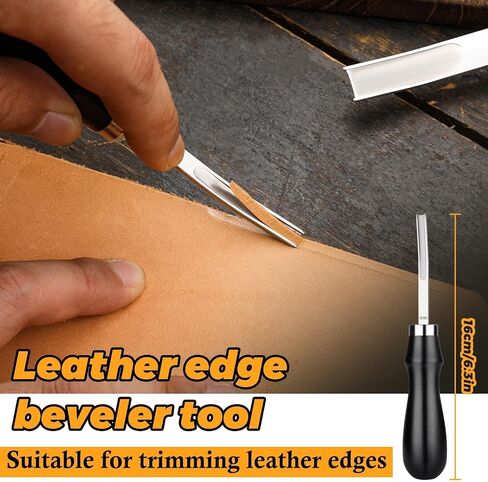 CBHGFEA 4 Size Leather Edge Skiving Bevelers Tool Set (4mm 6mm 8mm 10mm) in Saudi Arabia