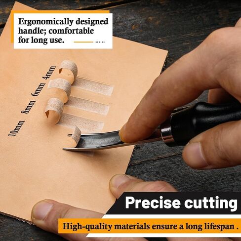 CBHGFEA 4 Size Leather Edge Skiving Bevelers Tool Set (4mm 6mm 8mm 10mm) in Saudi Arabia