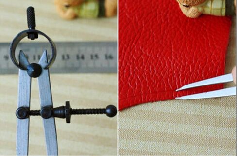 Brccee AC Leathers DIY Adjustable Edge Creaser Wing Divider,Rotating Craft Tool Leathercraft Compasses, Compass Drawing Tool (4 Inch) in Kuwait