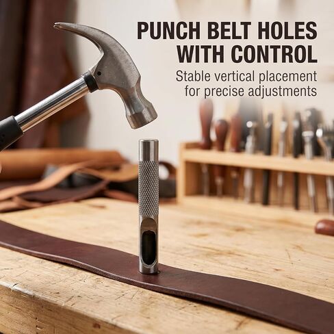 4-Piece Set Grommets Hole Punch, (1/8, 1/4, 3/8, 1/2 inch) Steel Hollow Leather Punch Set, Accessory for The ASDFGHT Grommet Tool Kit in Kuwait