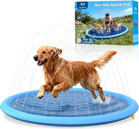 67'' Splash Pad for Dogs, Dog Splash Heavy Duty, Thick Non-Toxic Dog Pool in Kuwait