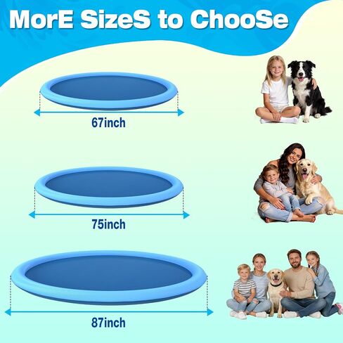 67'' Splash Pad for Dogs, Dog Splash Heavy Duty, Thick Non-Toxic Dog Pool in Kuwait