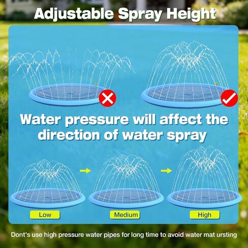 67'' Splash Pad for Dogs, Dog Splash Heavy Duty, Thick Non-Toxic Dog Pool in Kuwait