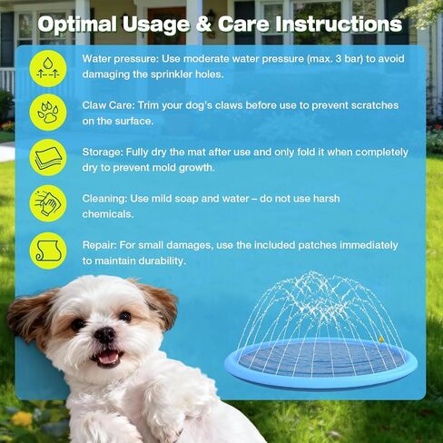 67'' Splash Pad for Dogs, Dog Splash Heavy Duty, Thick Non-Toxic Dog Pool in Kuwait