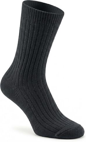 YUN 3 Pairs Men's Pure 100% Wool Traditional Crew Warmer Boot Winter Socks in Kuwait