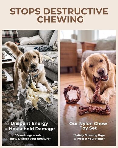 Kseroo 3-Pack Tough Dog Toys for Aggressive Chewers, 20-90 lbs in Saudi Arabia