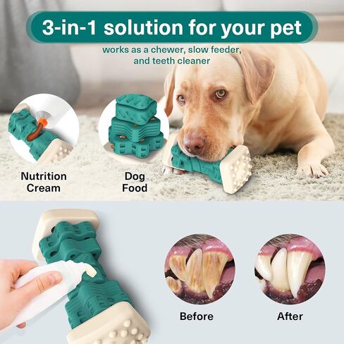 PcEoTllar Dog Chew Toys for Aggressive Chewers, Indestructible, Dark Green in Kuwait